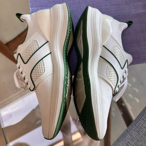 Tory Burch White and Green Athletic Shoes - Picture 2 of 9